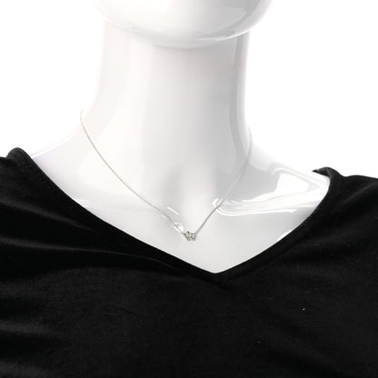 Tiffany Platinum Diamond Small Enchant Flower Pendant Necklace 2 of 5