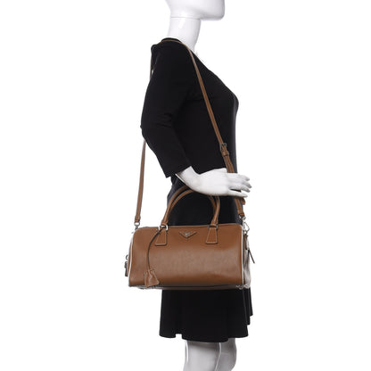 Prada Saffiano Lux Bowler Caramel Talco 2 of 11