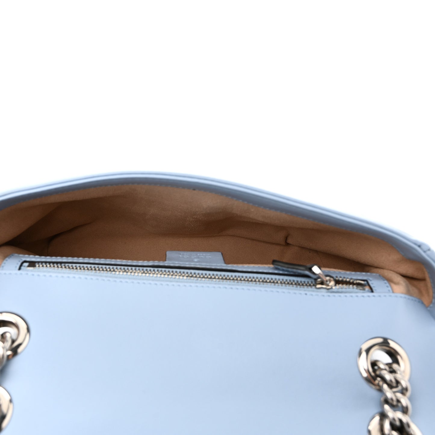 Calfskin Matelasse Small GG Marmont Shoulder Bag Porcelain Light Blue