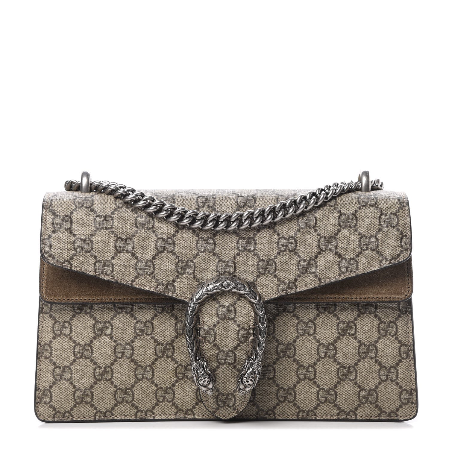 Gucci GG Supreme Monogram Small Dionysus Shoulder Bag Taupe 1 of 15