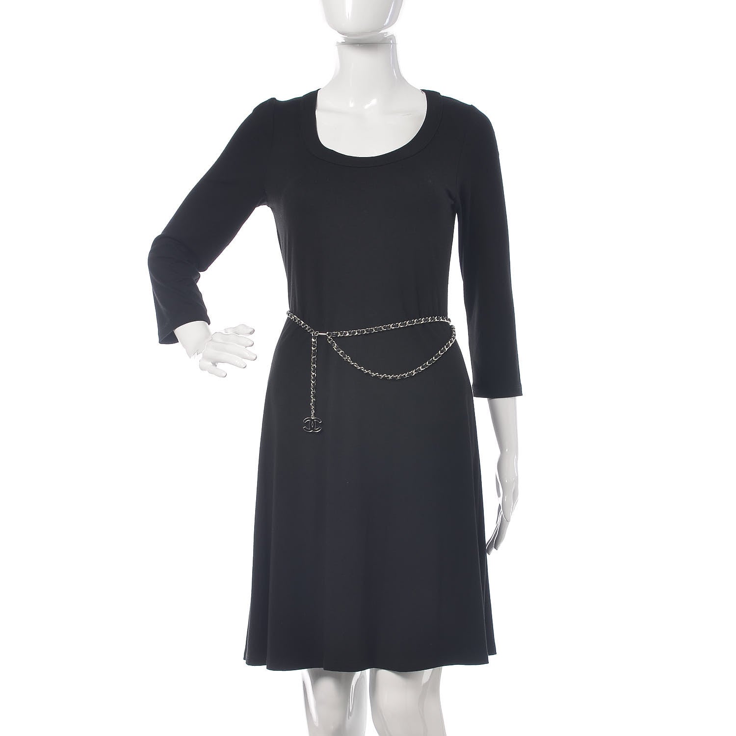 Chanel Lambskin Enamel CC Chain Belt Black Silver 2 of 4