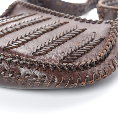 Fendi Calfskin Braided Oyster Dark Brown 8 of 8