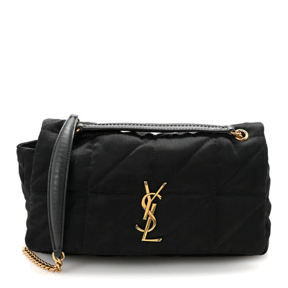 Saint Laurent Satin Patchwork Monogram Medium Jamie Black 1 of 9