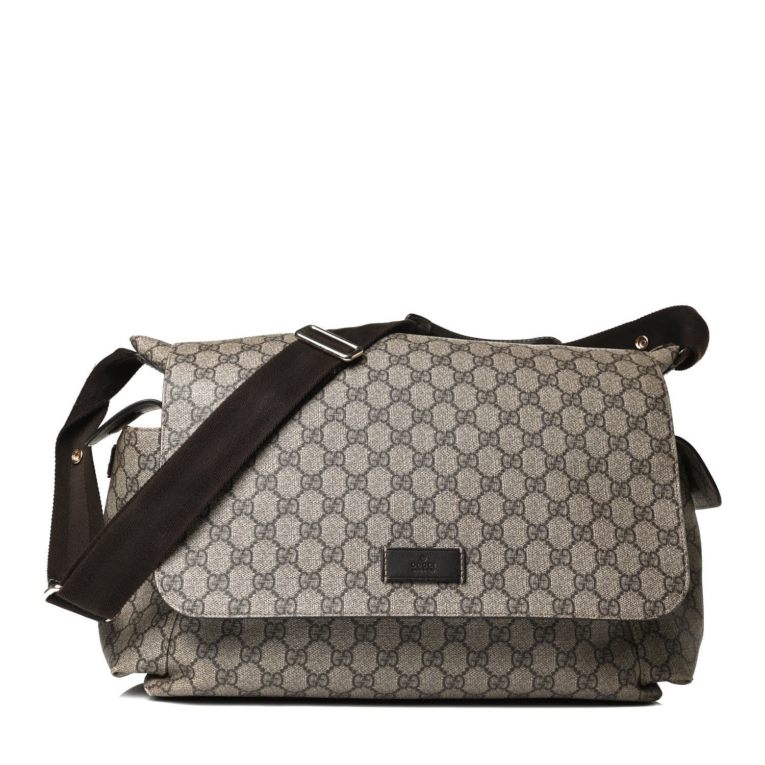 Gucci GG Plus Monogram Messenger Diaper Bag Dark Brown 1 of 17