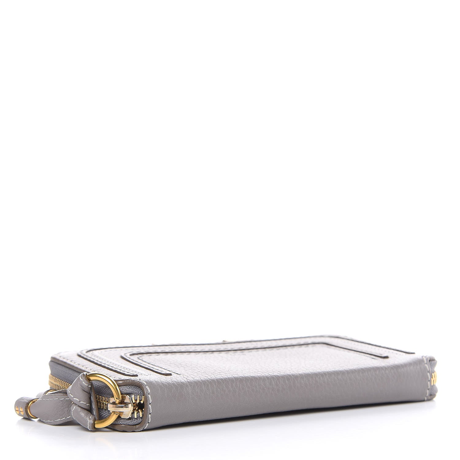 Chloe Calfskin Marcie Long Zip Around Wallet Cashmere Grey 4 of 11