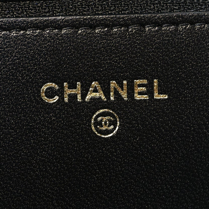 Chanel Lambskin Quilted Chanel 19 Wallet On Chain WOC Black 6 of 12