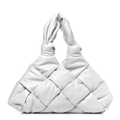 Bottega Veneta Lambskin Padded Lock Tote White 1 of 10