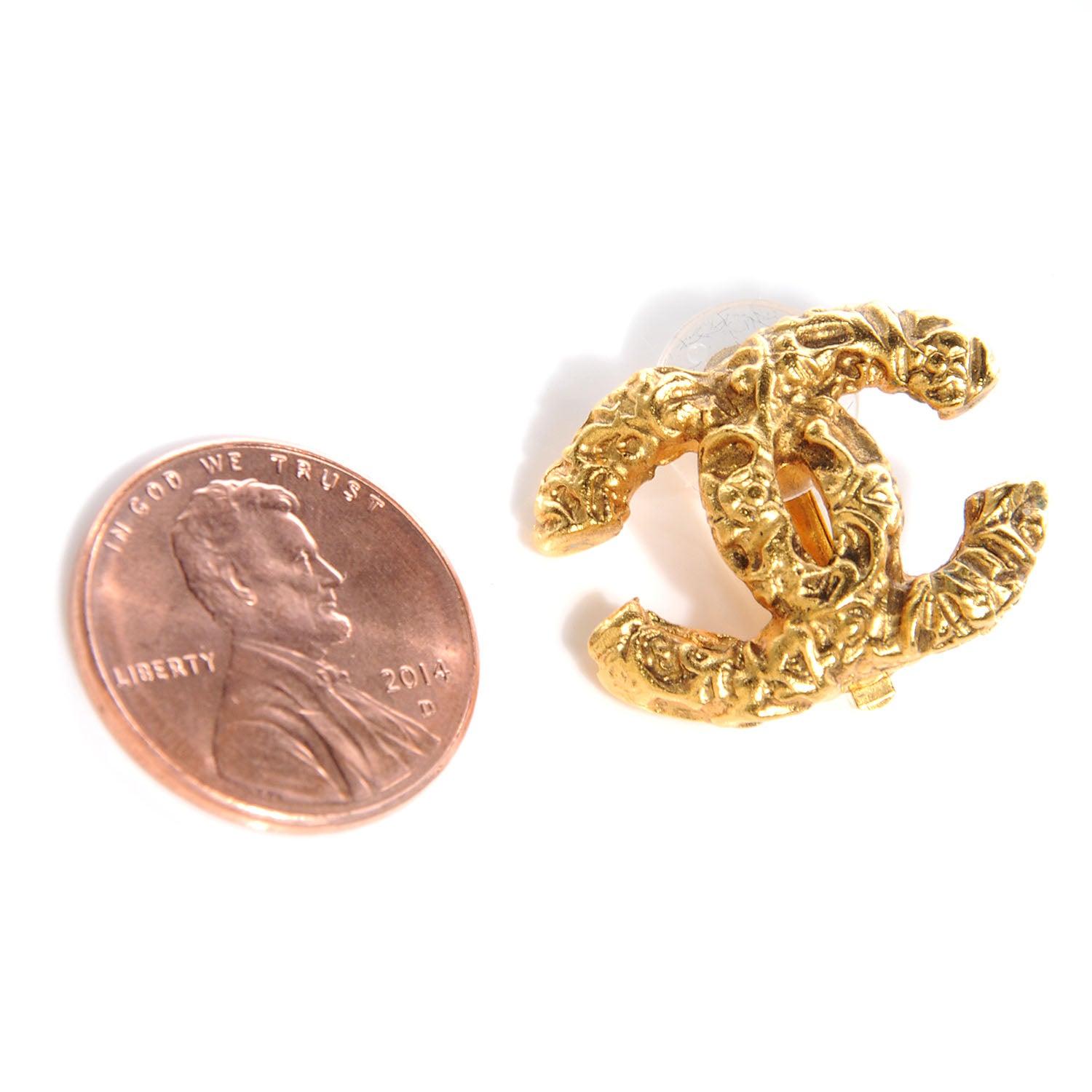 Chanel CC Clip On Earrings Gold 2 of 5