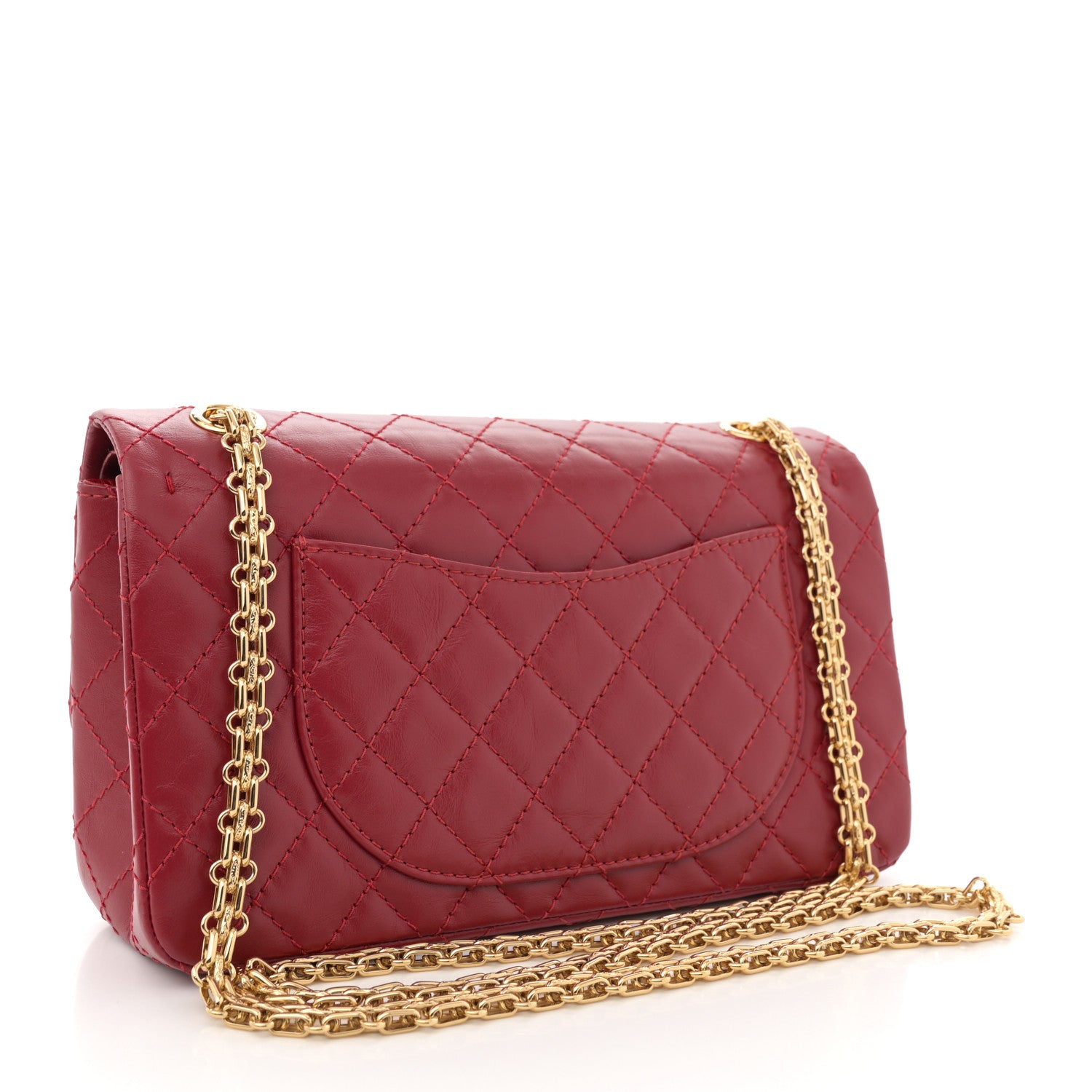 Chanel Aged Calfskin Quilted 2.55 Reissue 225 Flap Red 3 of 11