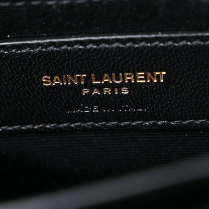 Saint Laurent Calfskin Y Quilted Monogram Toy Loulou Crossbody Bag Black 7 of 14
