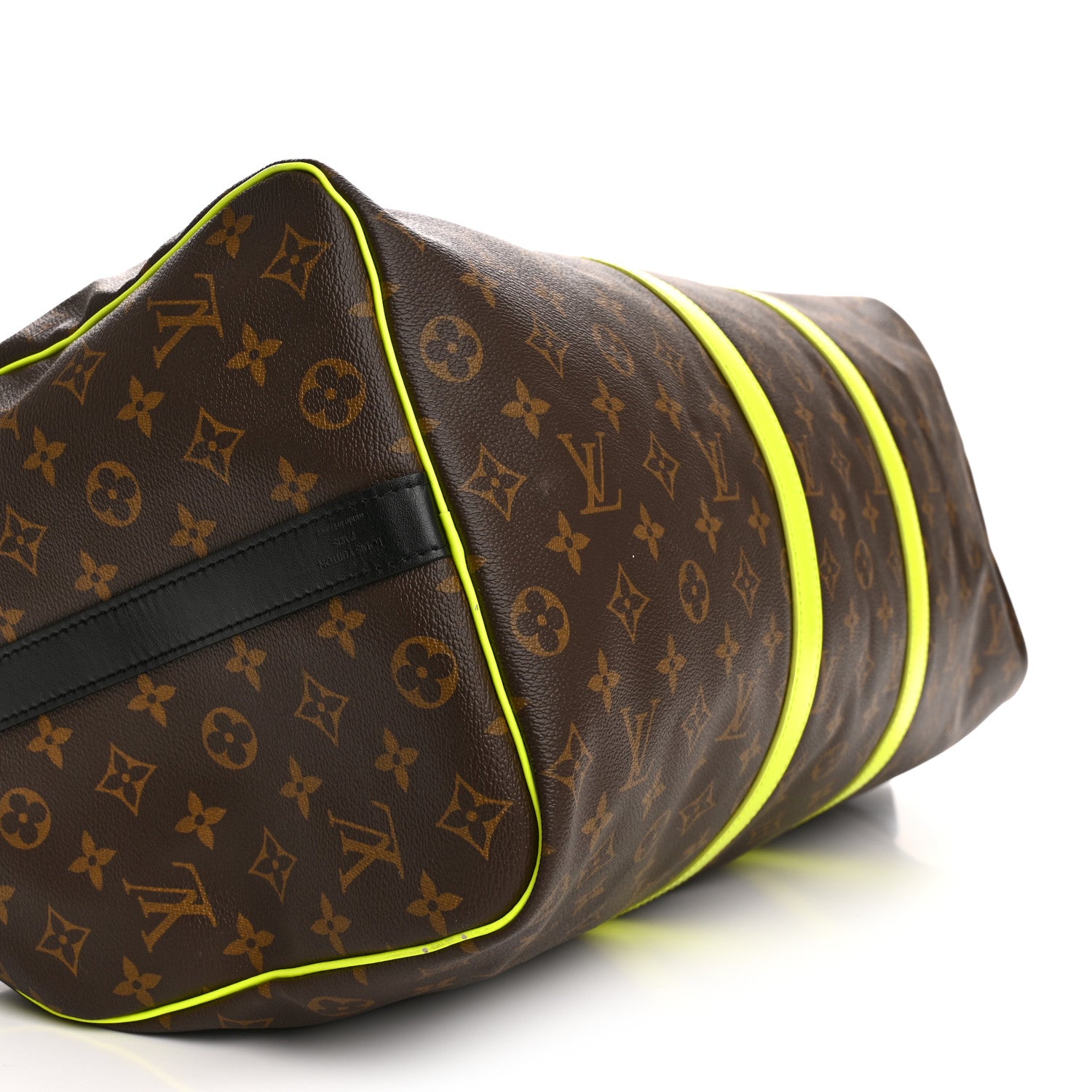Louis Vuitton Monogram Macassar Keepall Bandouliere 50 Florescent Yellow 7 of 12