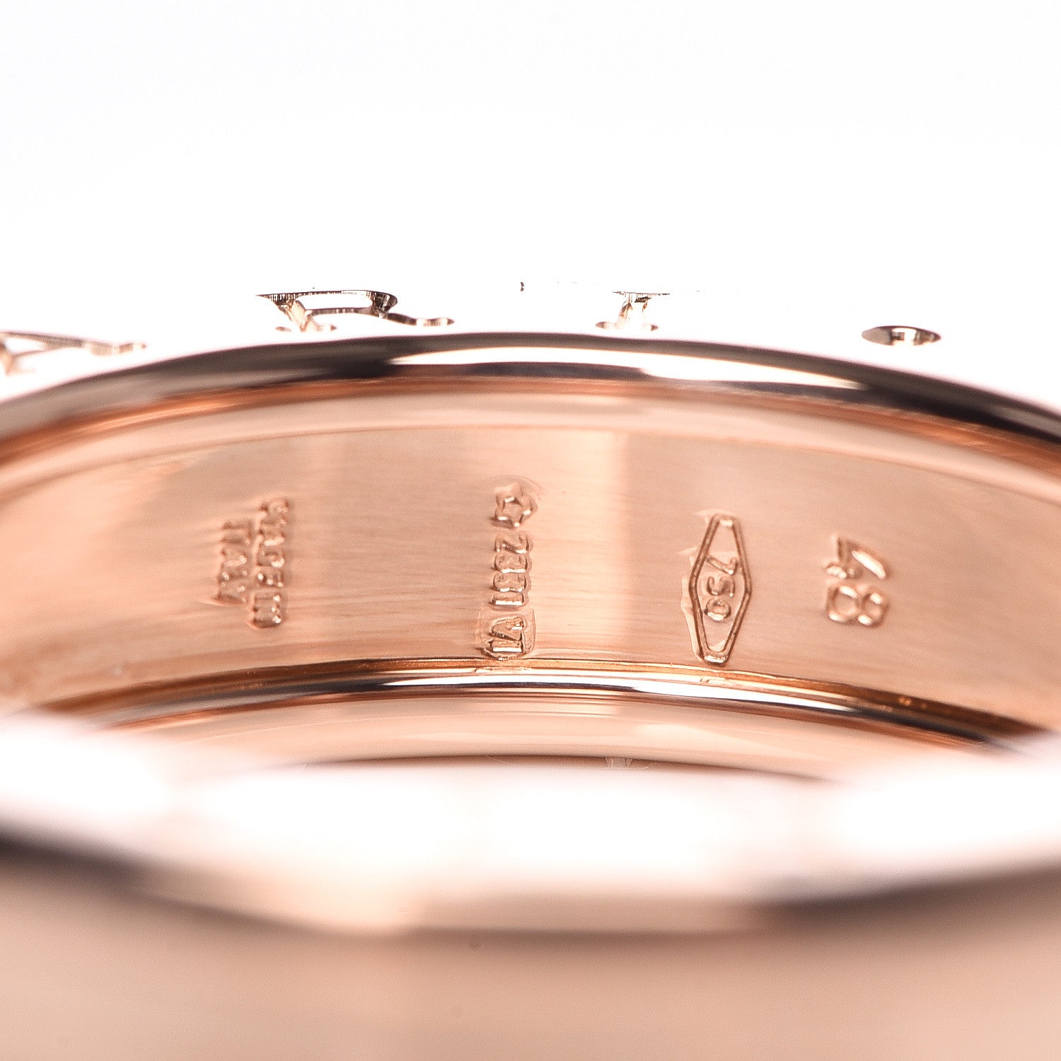 Bulgari 18K Rose Gold B.Zero1 One-Band Ring 48 4.5 5 of 5