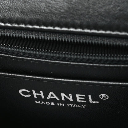 Chanel Lambskin Quilted Mini Square Flap Black 6 of 9
