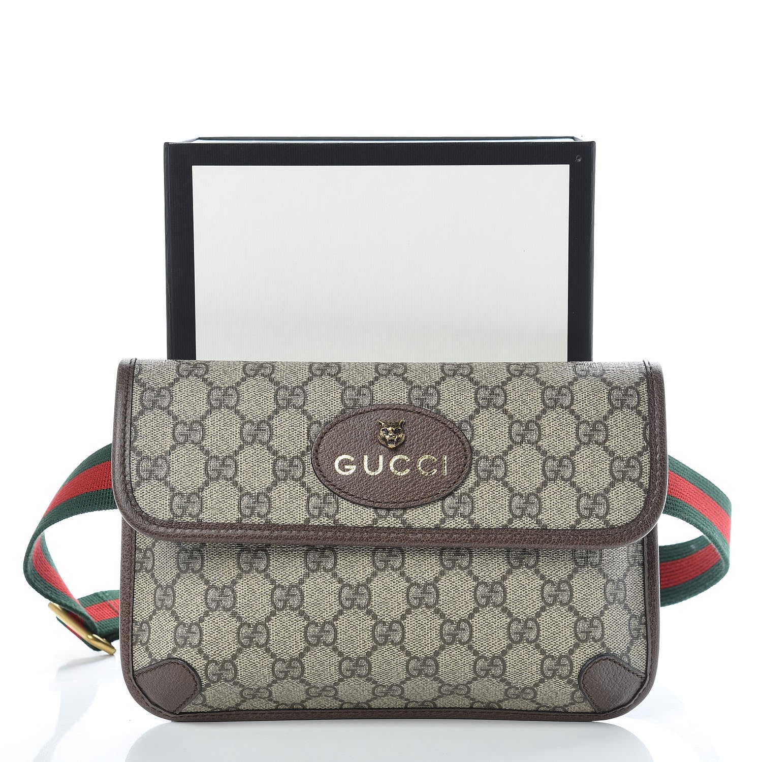 Gucci GG Supreme Monogram Neo Vintage Web Belt Bag Brown 10 of 10