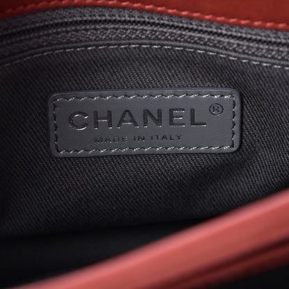 Chanel Iridescent Calfskin Large Coco Daily Flap Red 6 of 7