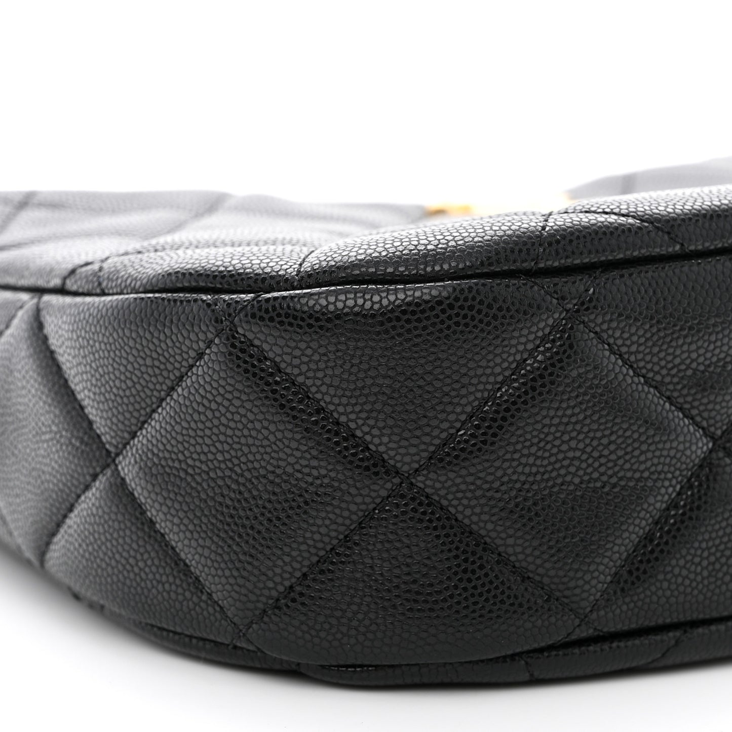 Caviar Quilted Hobo Black
