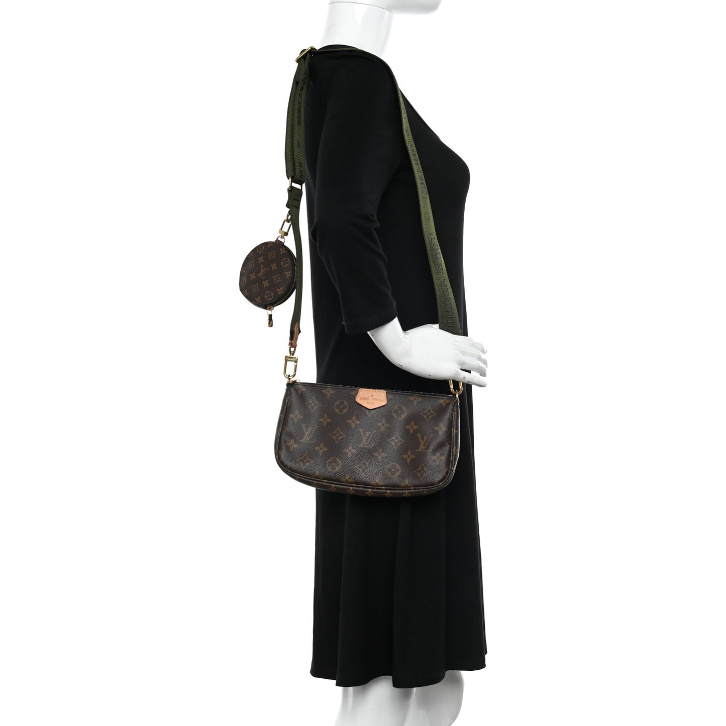 Monogram Multi Pochette Accessories Large Pochette Kaki