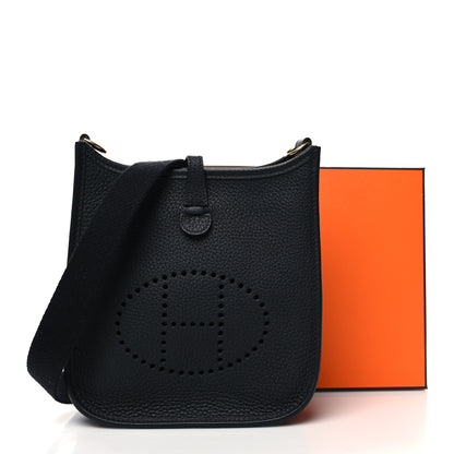 Hermes Taurillon Clemence Evelyne TPM Black 11 of 11