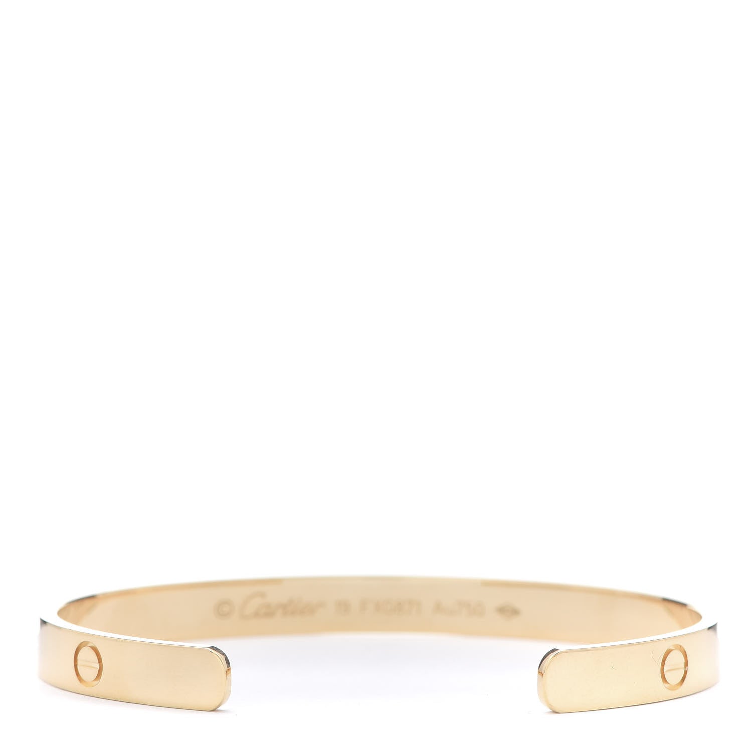 Cartier 18K Yellow Gold LOVE Cuff Bracelet 19 3 of 6