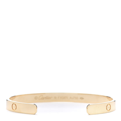 Cartier 18K Yellow Gold LOVE Cuff Bracelet 19 3 of 6