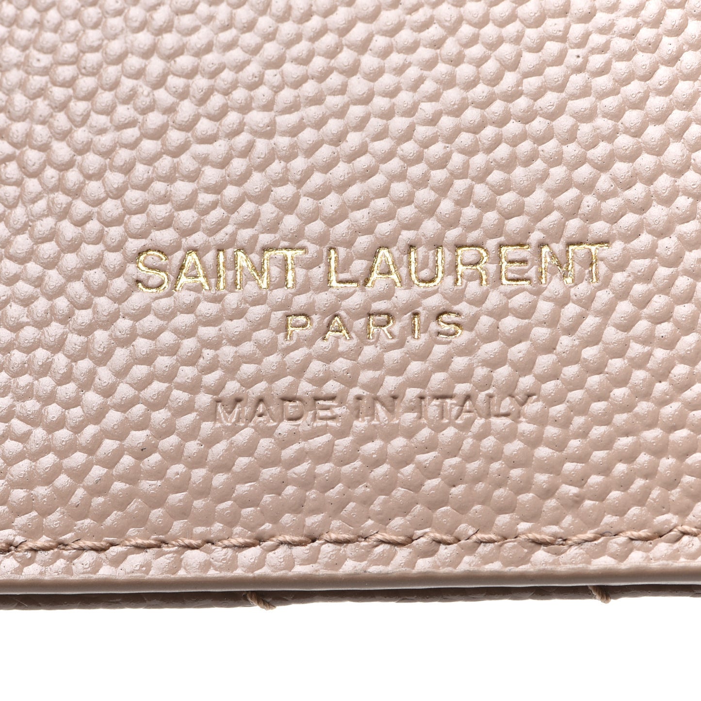 Grain De Poudre Matelasse Chevron Monogram Zipped Card Case Dark Beige