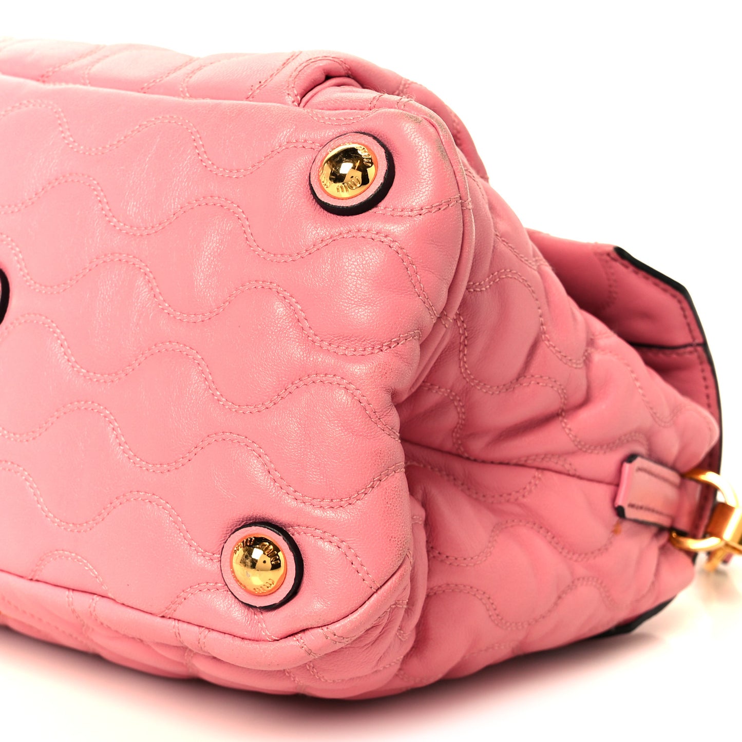 Nappa Padded Top Handle Bag Geranio