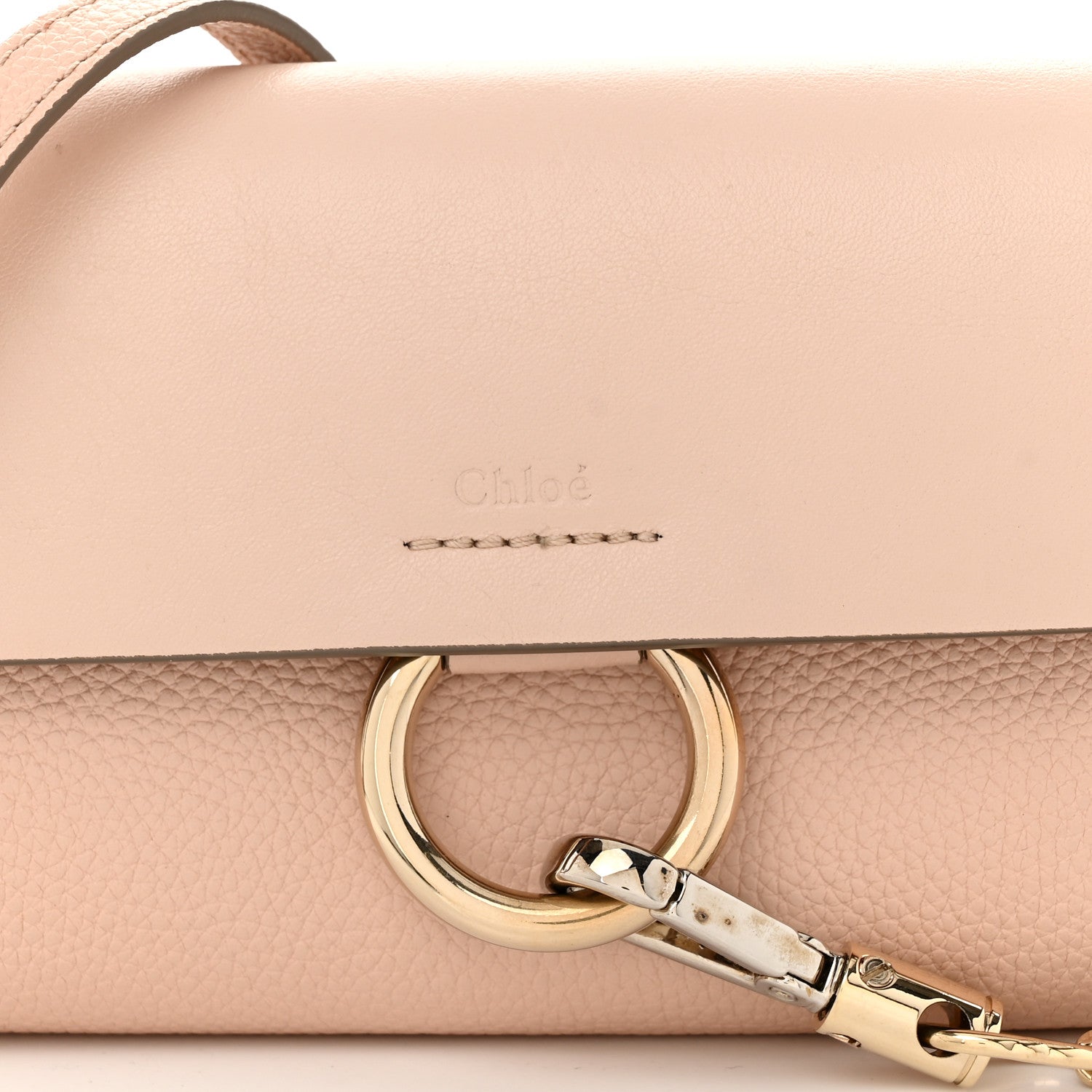 Chloe Calfskin Mini Faye Shoulder Bag Cement Pink 8 of 10