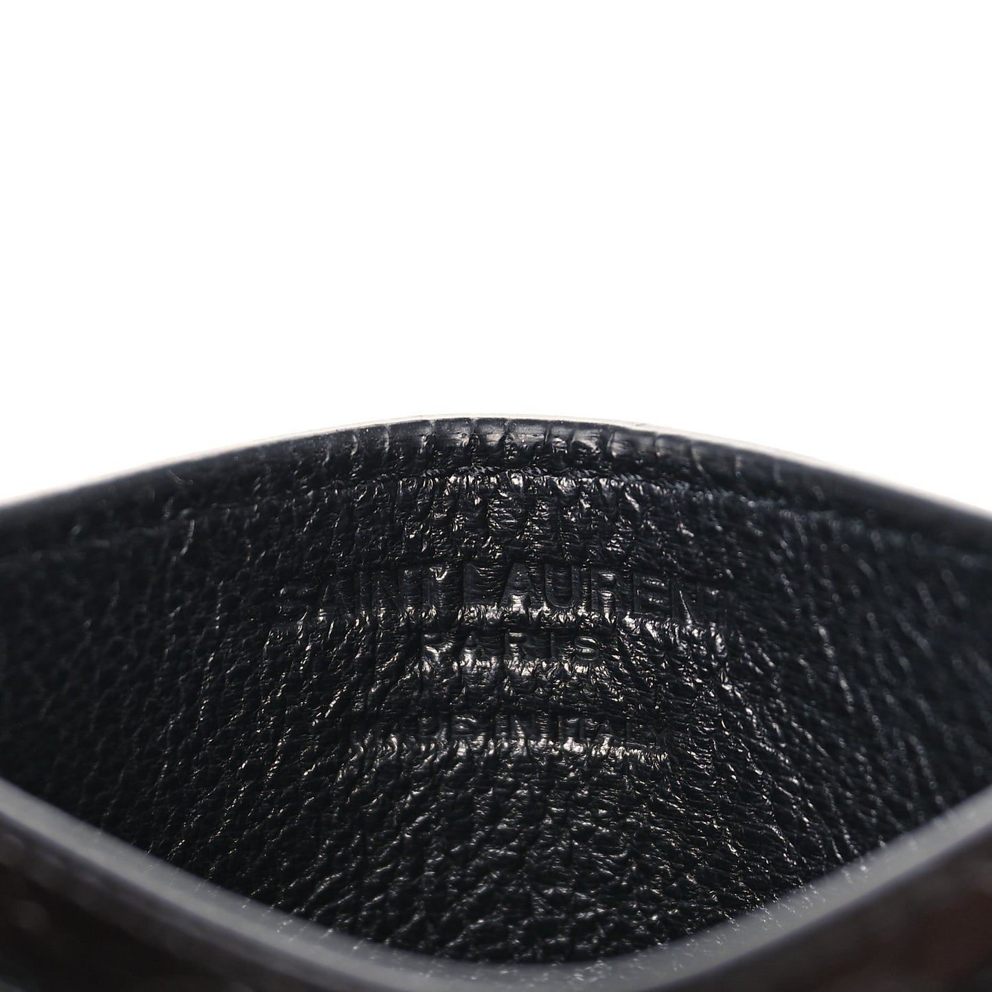 Calfskin Crocodile Embossed Card Case Black