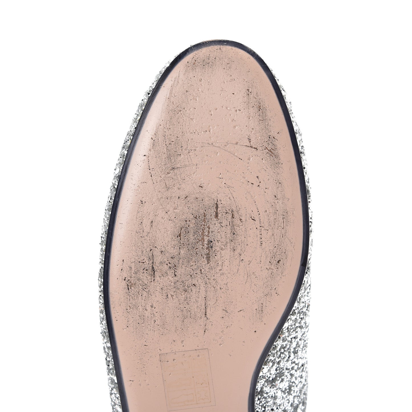 Glitter Womens Princetown Slippers 40 Silver