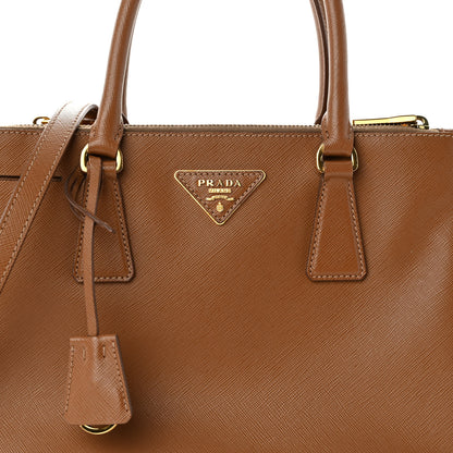 Prada Saffiano Small Galleria Double Zip Tote Caramel 7 of 11