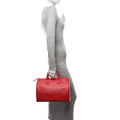 Louis Vuitton Epi Speedy 30 Castillan Red 2 of 11