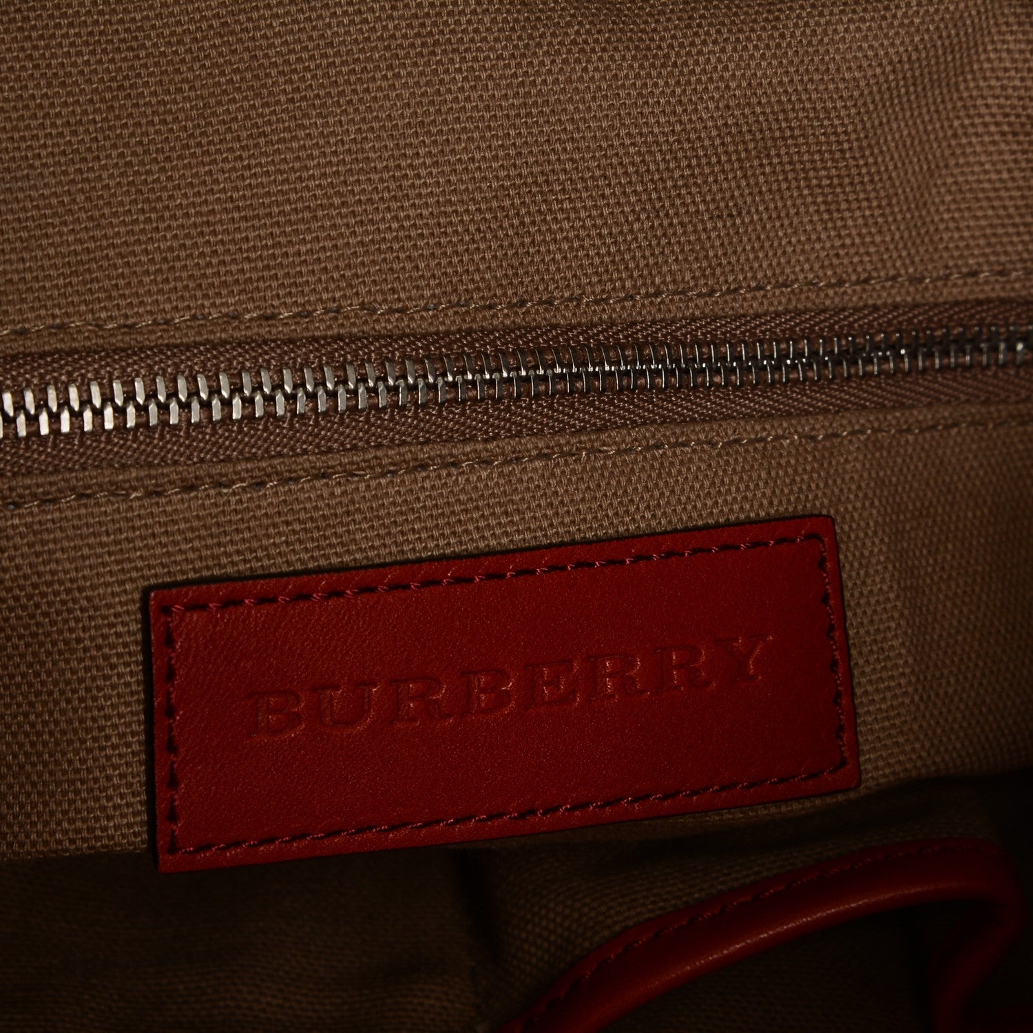 Burberry Grainy Calfskin Medium Ashby Hobo Cadmium Red 6 of 6