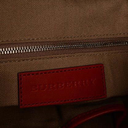 Burberry Grainy Calfskin Medium Ashby Hobo Cadmium Red 6 of 6