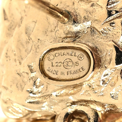 Chanel Metal Crystal CC Drop Earrings Gold 4 of 4