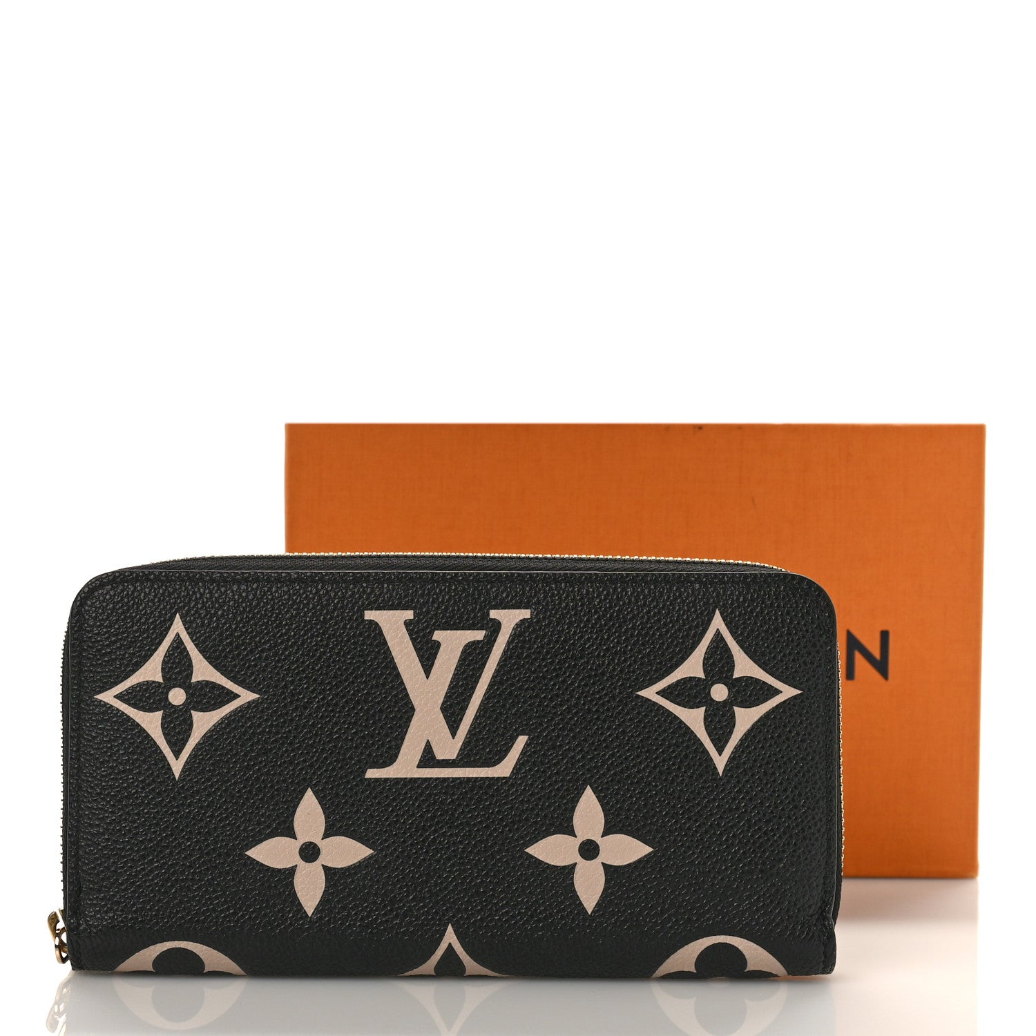 Louis Vuitton Empreinte Monogram Giant Zippy Wallet Black Beige 9 of 9