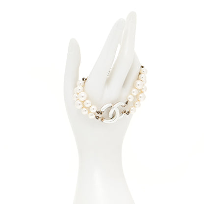 Chanel Pearl CC Multistrand Bracelet Gold 2 of 4