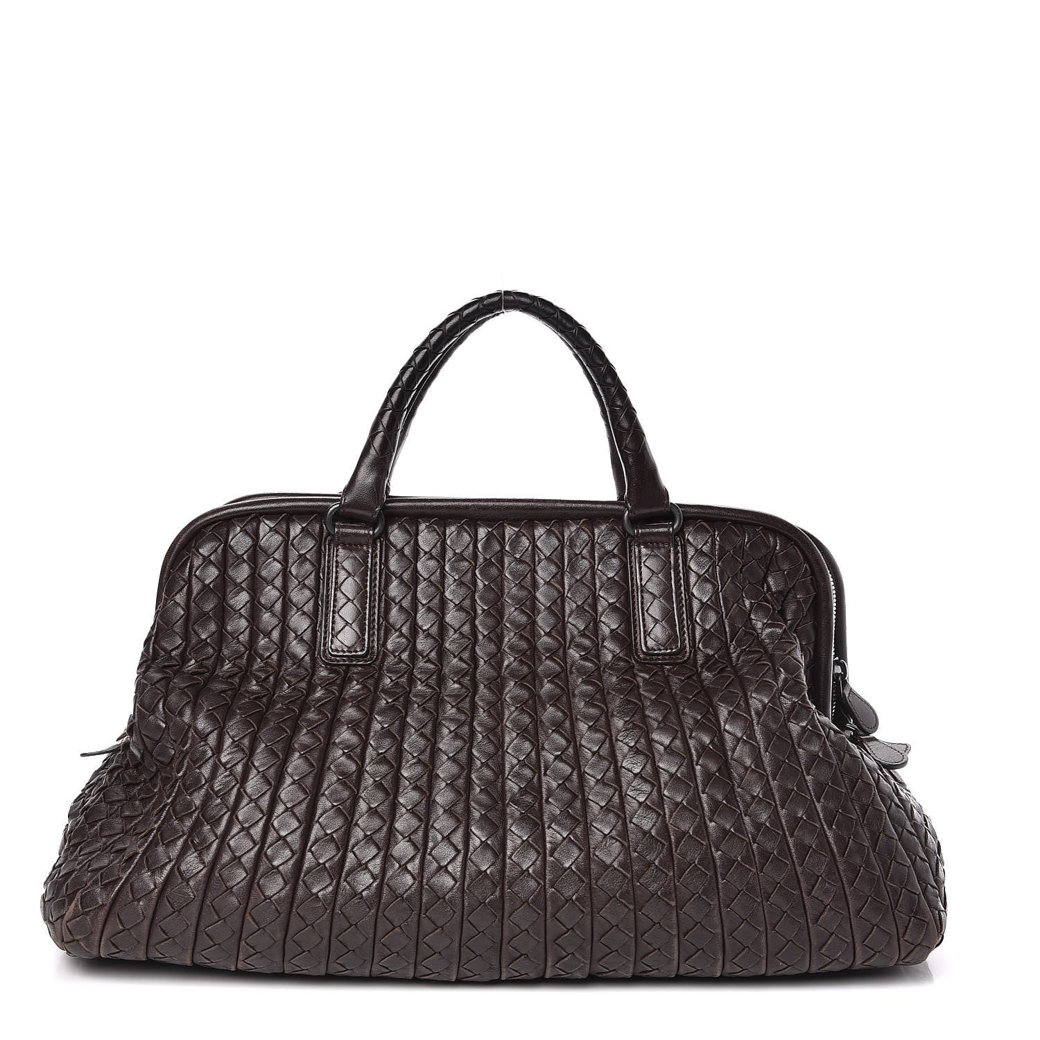 Bottega Veneta Nappa Intrecciato New Bond Satchel Ebano 1 of 11