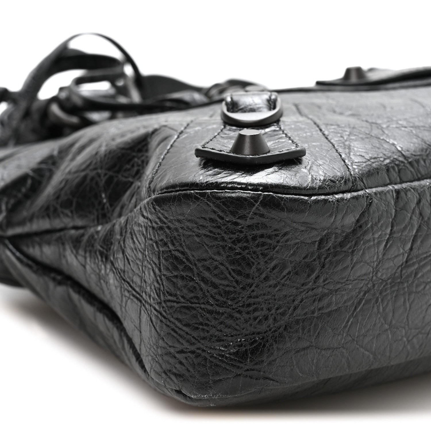 Balenciaga Agneau Arena Classic Hardware Le City First Bag Black 10 of 11