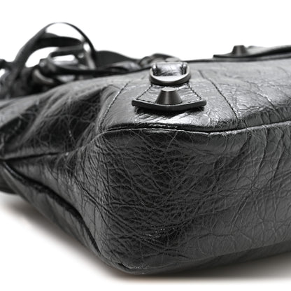 Balenciaga Agneau Arena Classic Hardware Le City First Bag Black 10 of 11