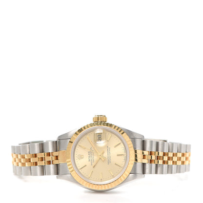 Rolex Stainless Steel 18K Yellow Gold 26mm Oyster Perpetual Datejust Watch Champagne 69173 2 of 5
