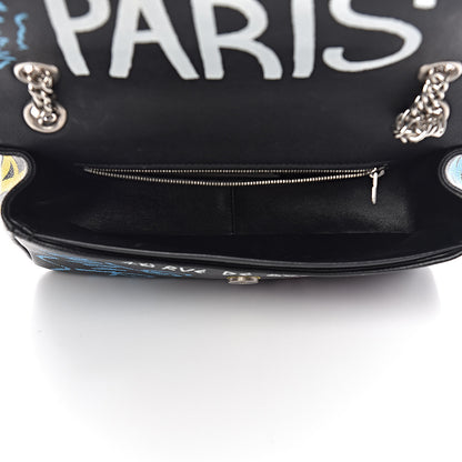 Balenciaga Grained Calfskin Graffiti M BB Round Shoulder Bag Black Multicolor 5 of 22