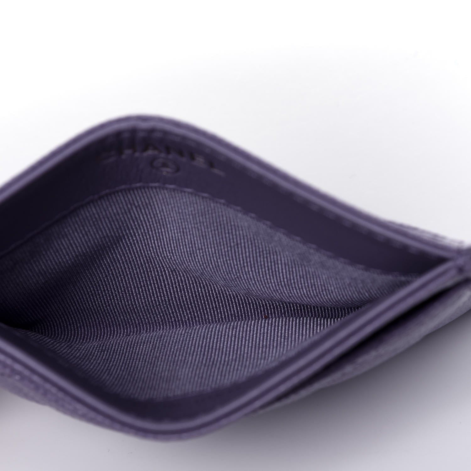 Chanel Caviar Quilted Card Holder Purple 5 of 11