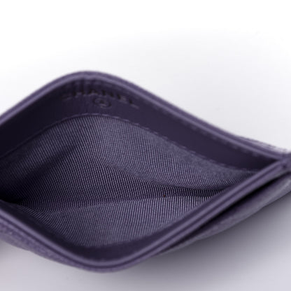 Chanel Caviar Quilted Card Holder Purple 5 of 11