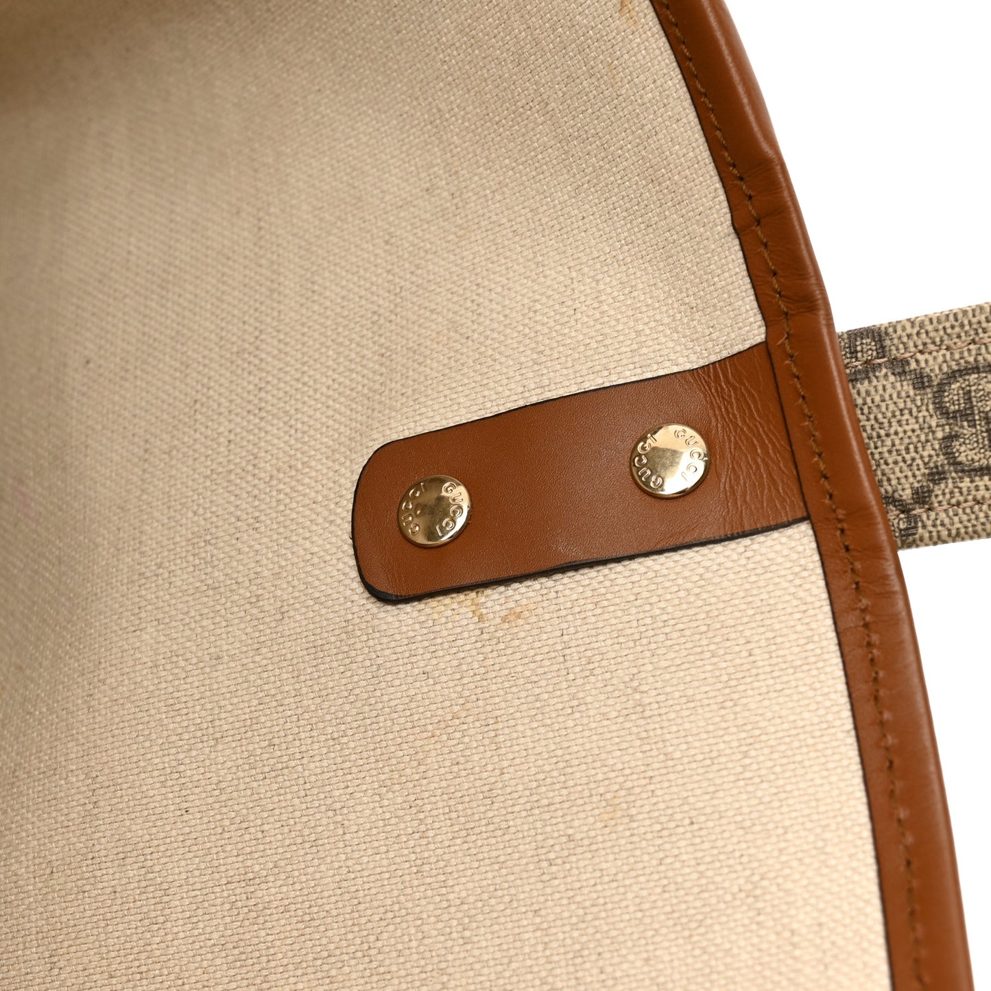 GG Plus Monogram Medium Signature Web Loop Tote Light Brown