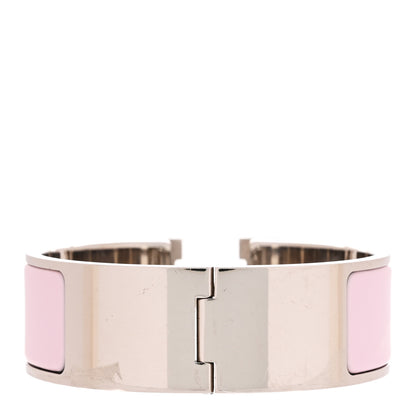 Hermes Enamel Wide Clic Clac H Bracelet PM Rose Dragee 3 of 5