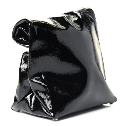 Alexander Wang Patent Lunch Bag Foldover Clutch Black 2 of 4