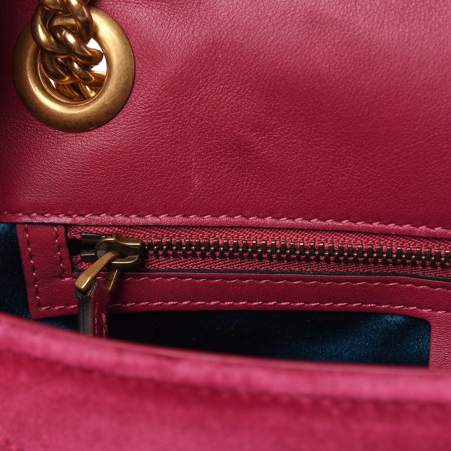 Gucci Velvet Matelasse Small GG Marmont Shoulder Bag Light Raspberry Rose 11 of 12