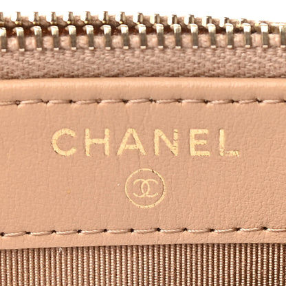 Chanel Caviar Quilted Small Clutch With Chain Beige 8 of 16