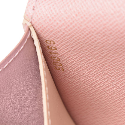 Louis Vuitton Damier Azur Emilie Wallet Rose Ballerine 7 of 12