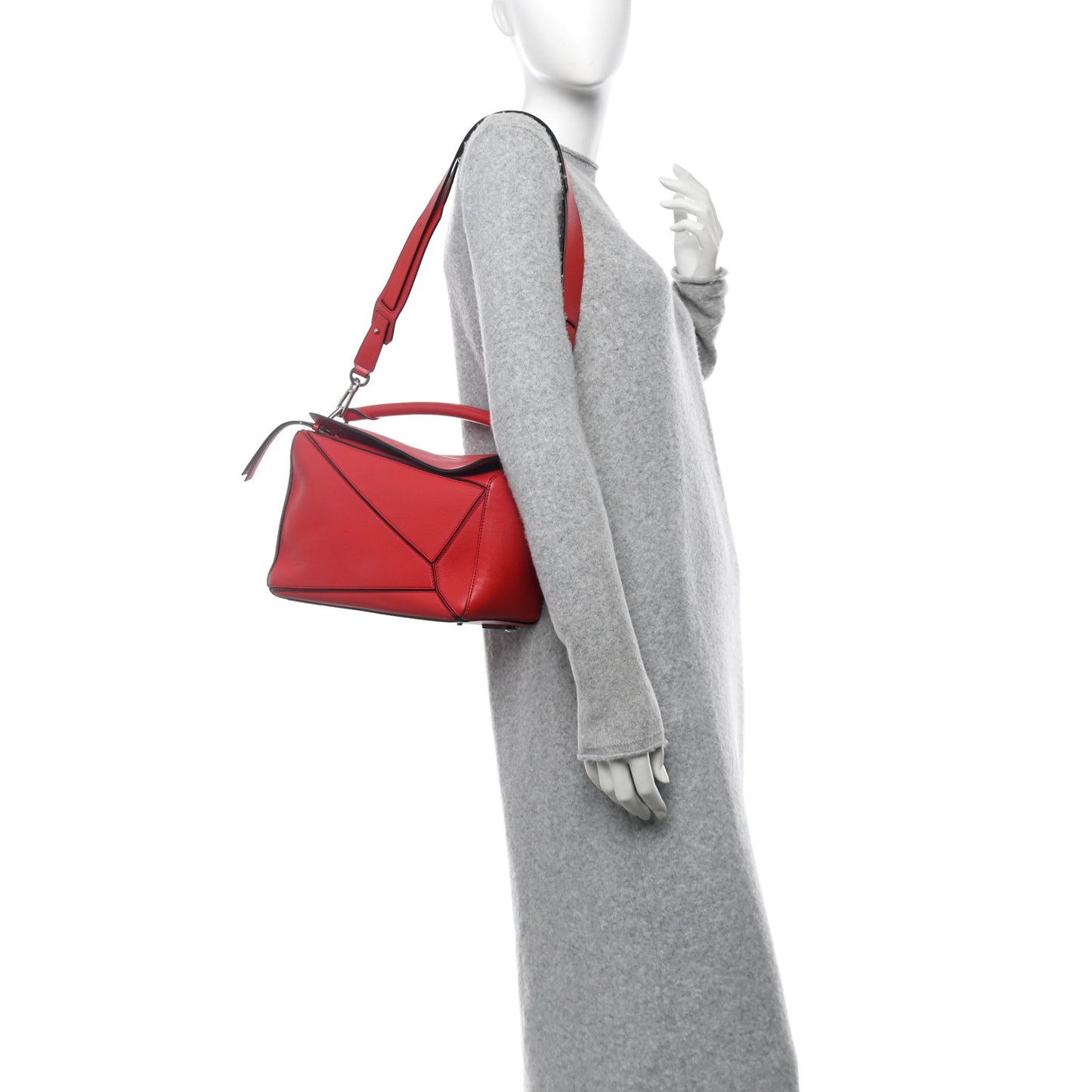 Calfskin Medium Puzzle Bag Scarlet